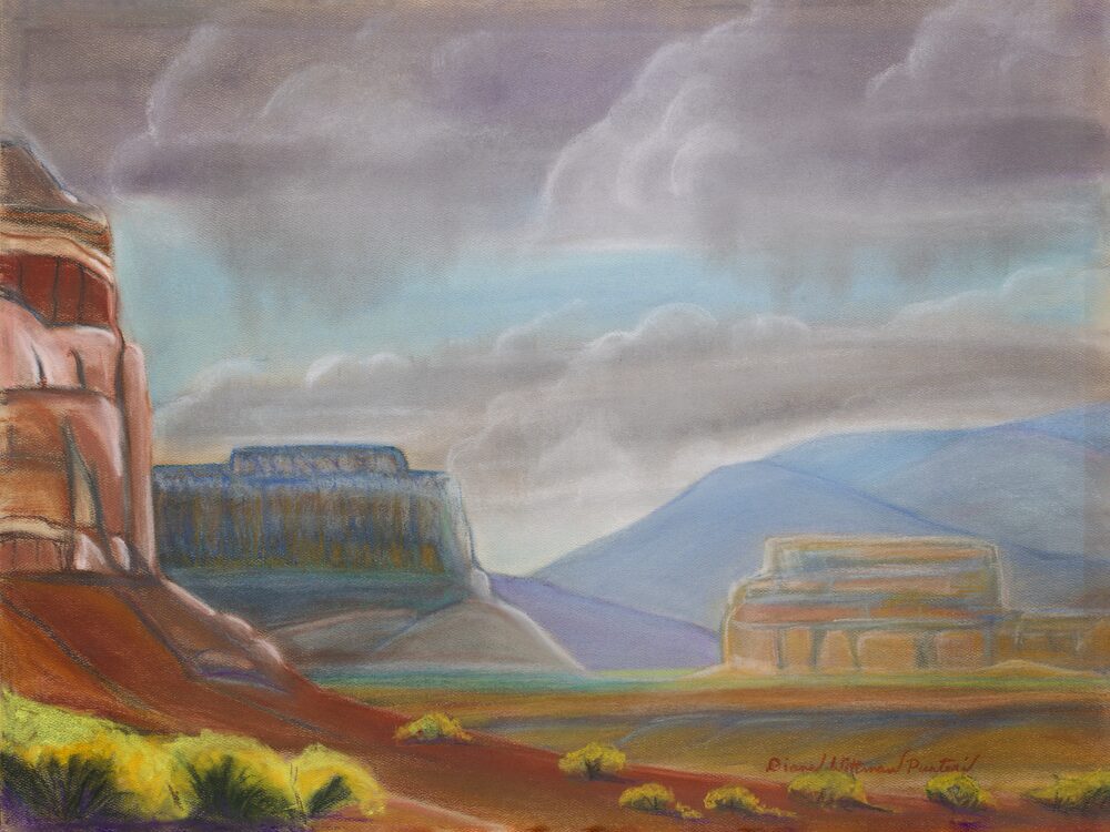 My Mother's Roots, pastel painting by Three Feathers Art